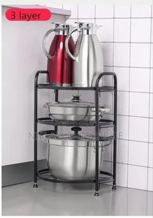 High Quality Three Layers Creative Kitchenware Organizer Pot Rack