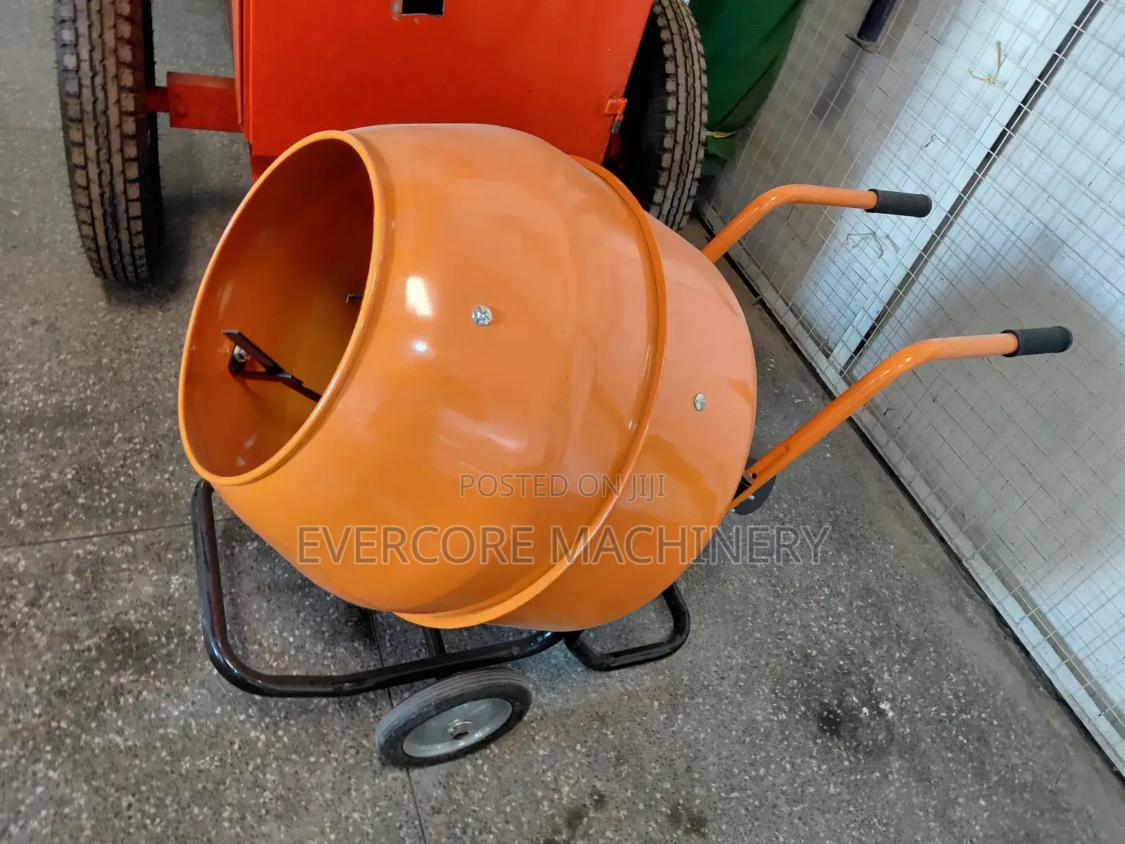 Electric 140l Portable Concrete Mixer Single Phase