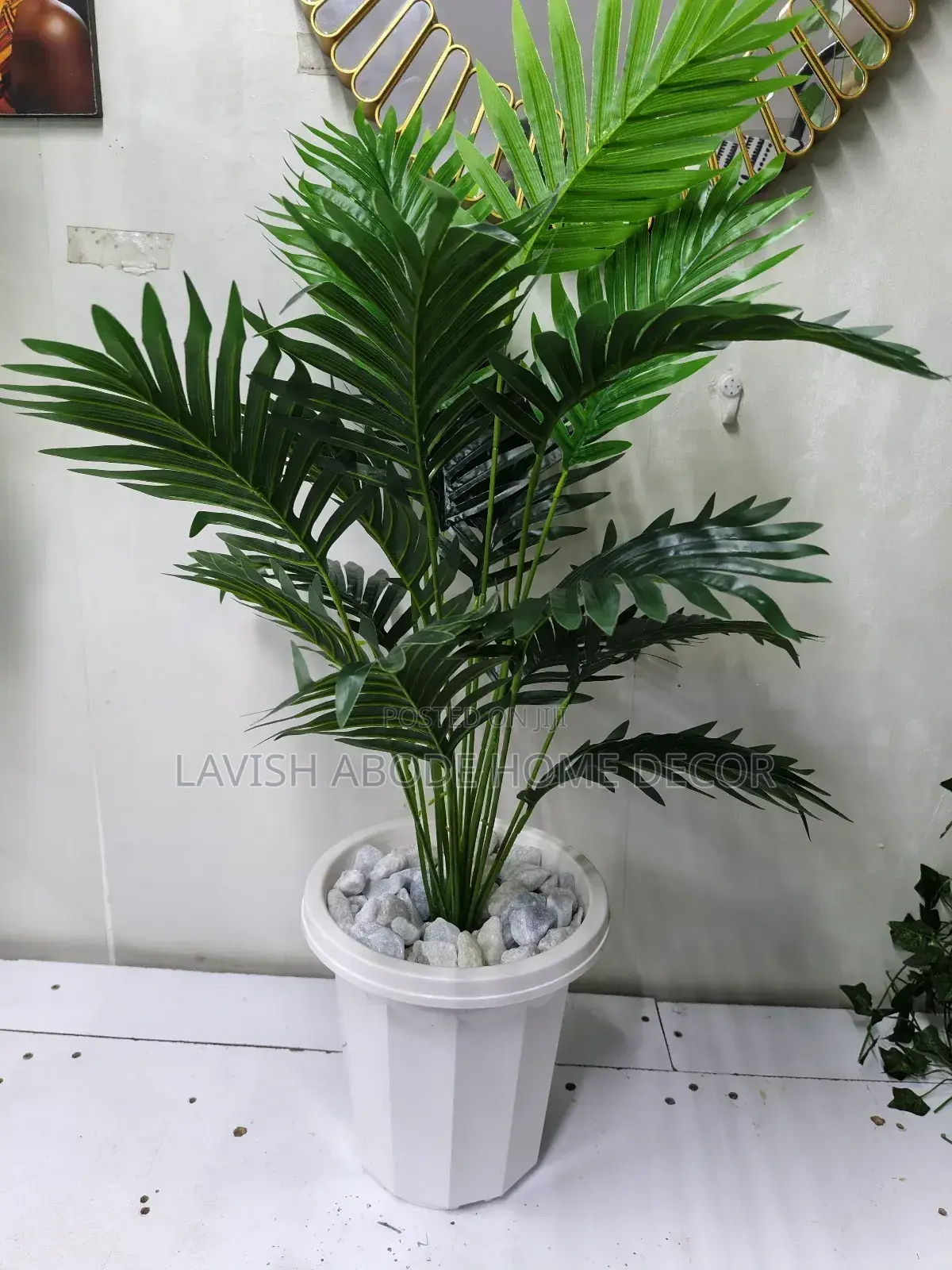 Artificial Fern Plant in a White Flower Pot