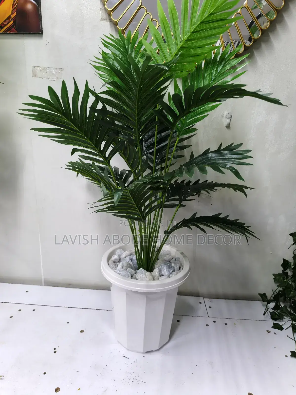 Artificial Fern Plant in a White Flower Pot