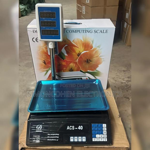 Acs 40kg Digital Scale With Display Pole /Arm - main view