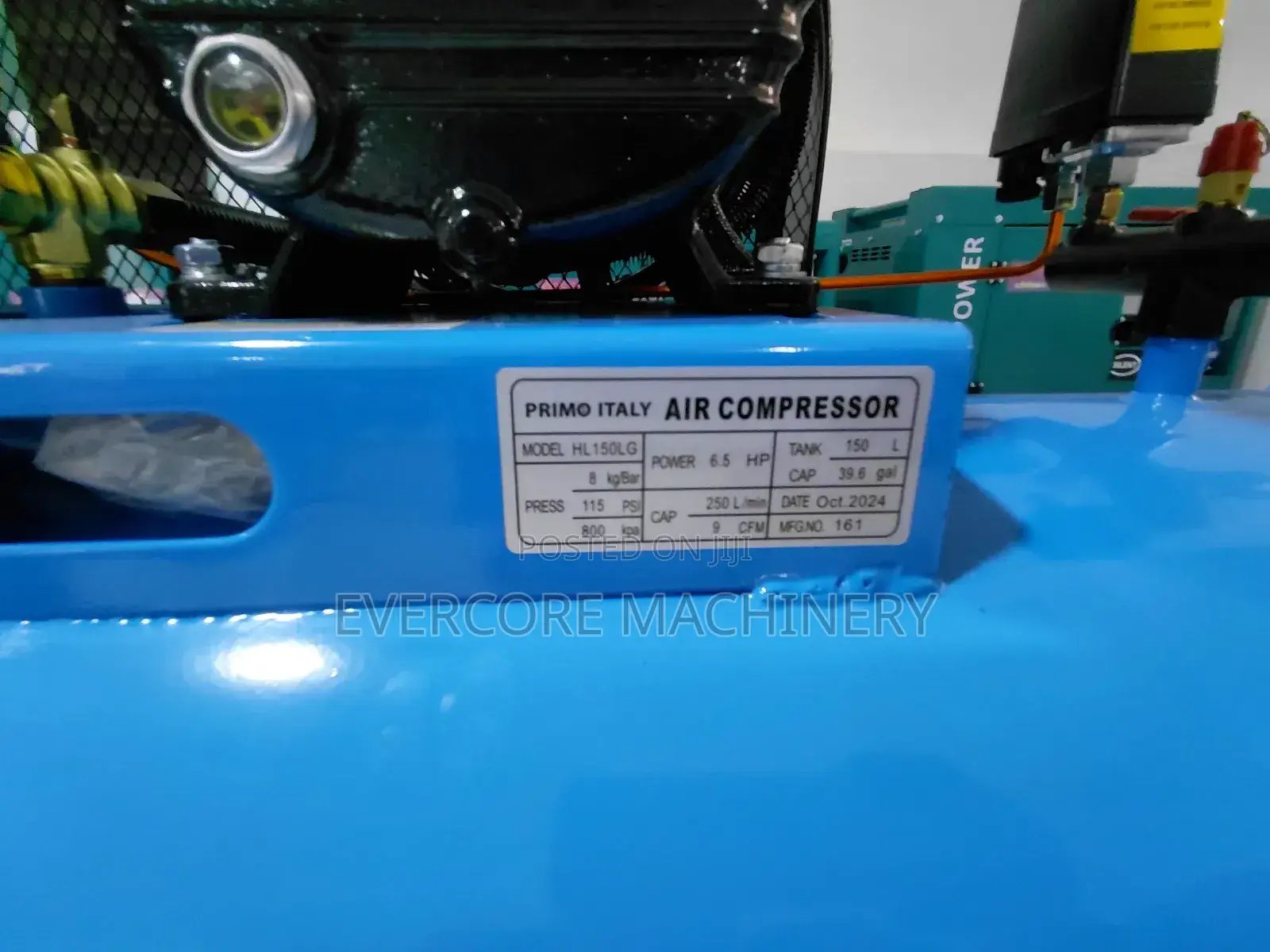 Primo Italy 150l Petrol Air Compressor Machine.
