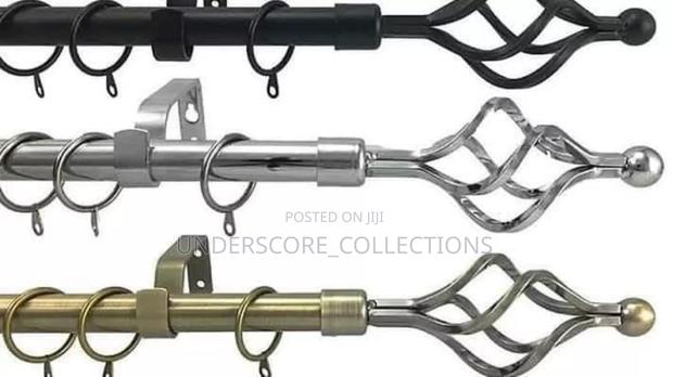 Modern Adjustable Double Curtain Rods - main view