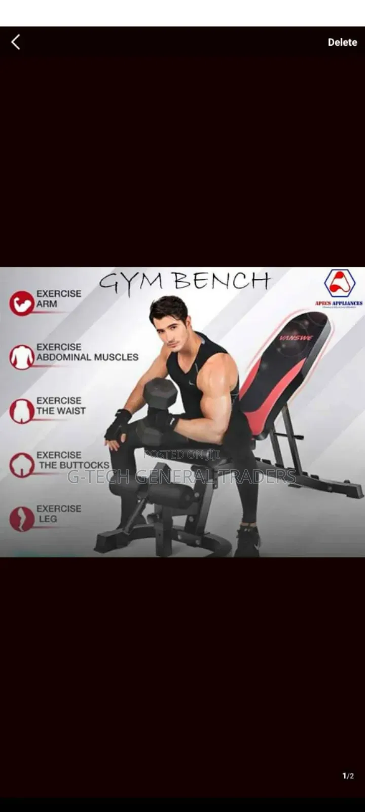 Multifunctional Adjustable Workout Gym Bench