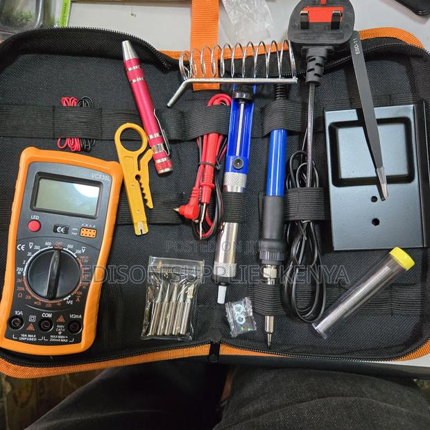 26pcs Soldering Iron Set Multimeter Tweezers Electronics Tools Solder - thumbnail 2