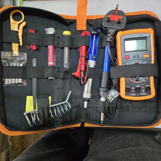 26pcs Soldering Iron Set Multimeter Tweezers Electronics Tools Solder - thumbnail 4