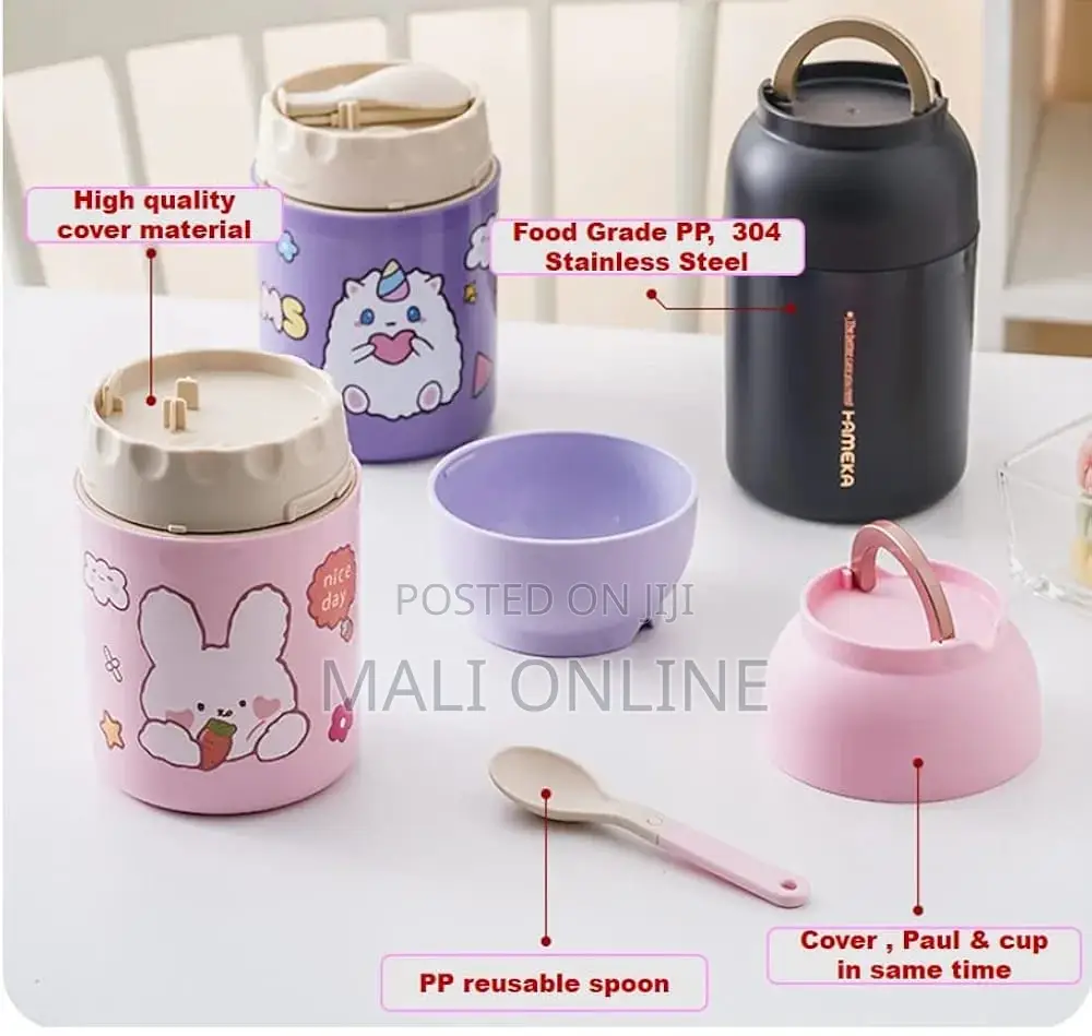 Thermos Food Jar 600ml Stainless Steel Lunch Box.