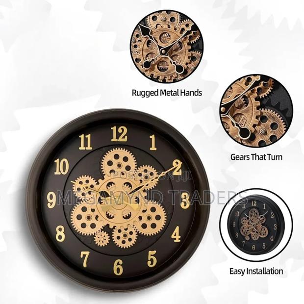 Rotating Moving Gear Wall Clock - thumbnail 6