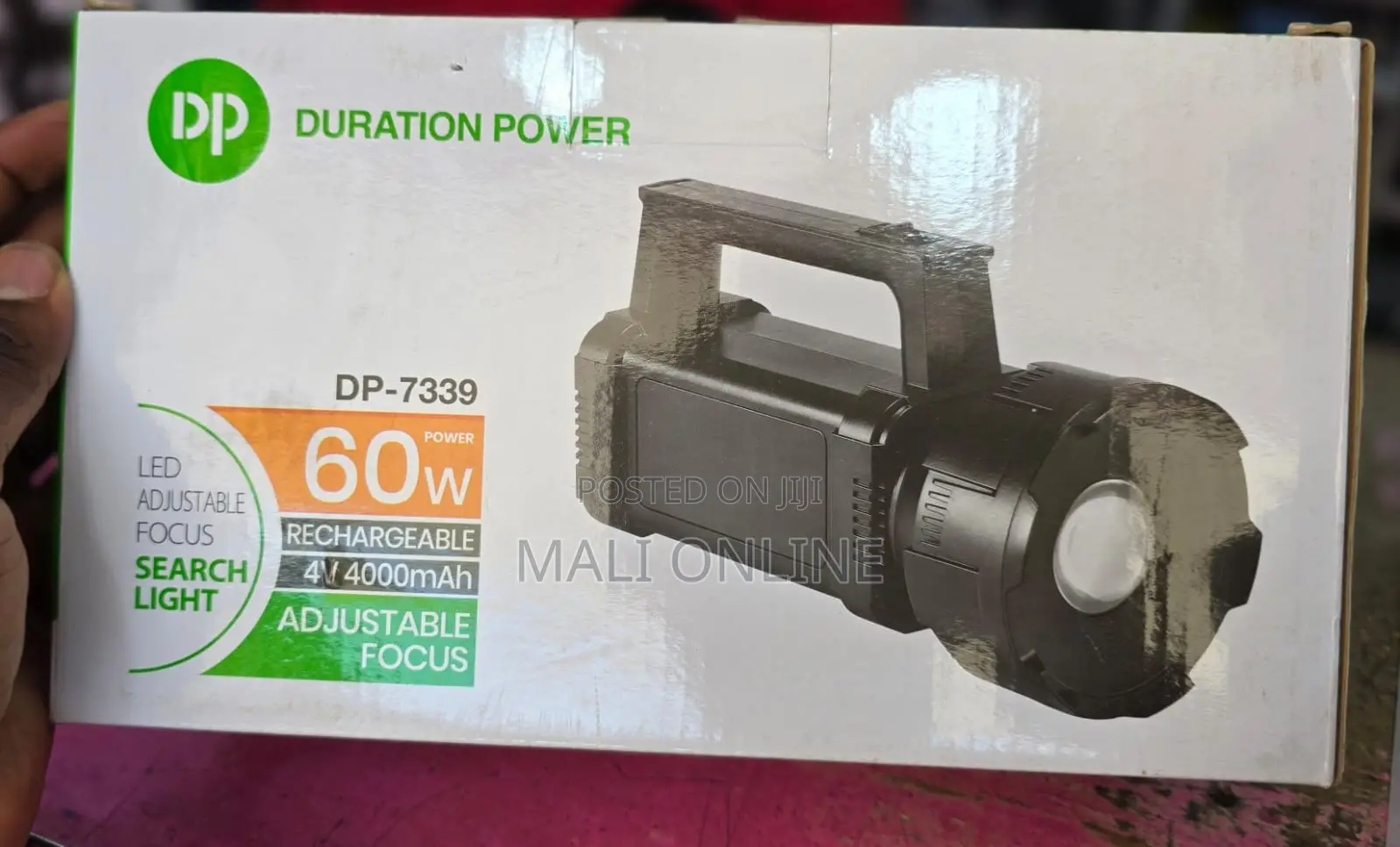 Rechargeable 60w Led Searchlight Dp-7339 4v 4000mah Adjustable Focus