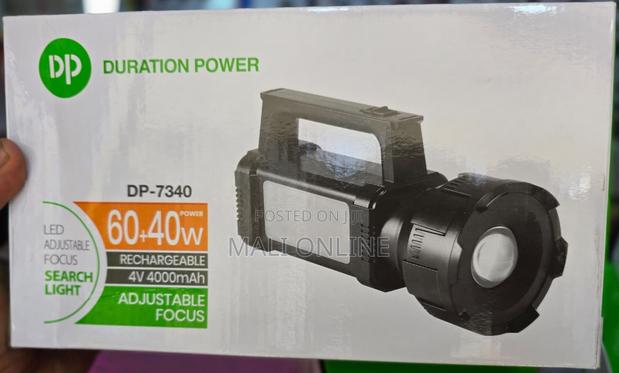 Dp-7340 Rechargeable Led Searchlight 60w+40w Adjustable Focus 4000mah