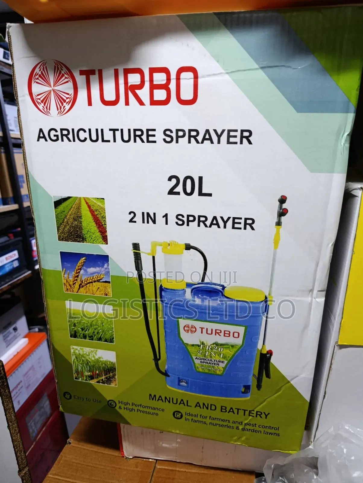 Turbo 20l Manual and Battery Knapsack Sprayer 2 in 1