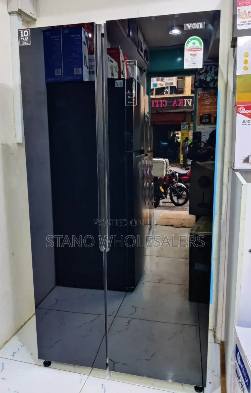 Von 450litres Side by Side Fridge