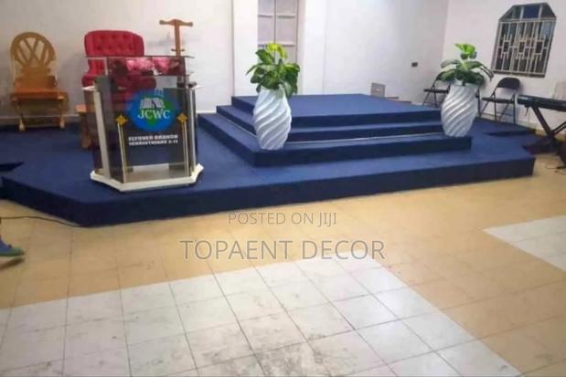 Blue 4mm Thick Church Pulpit Wall to Wall Carpets With Elegance - main view
