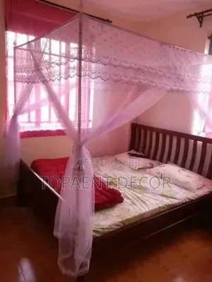 Pink 4 Stand Stylish Nets Girl Beds Mosquito Nets
