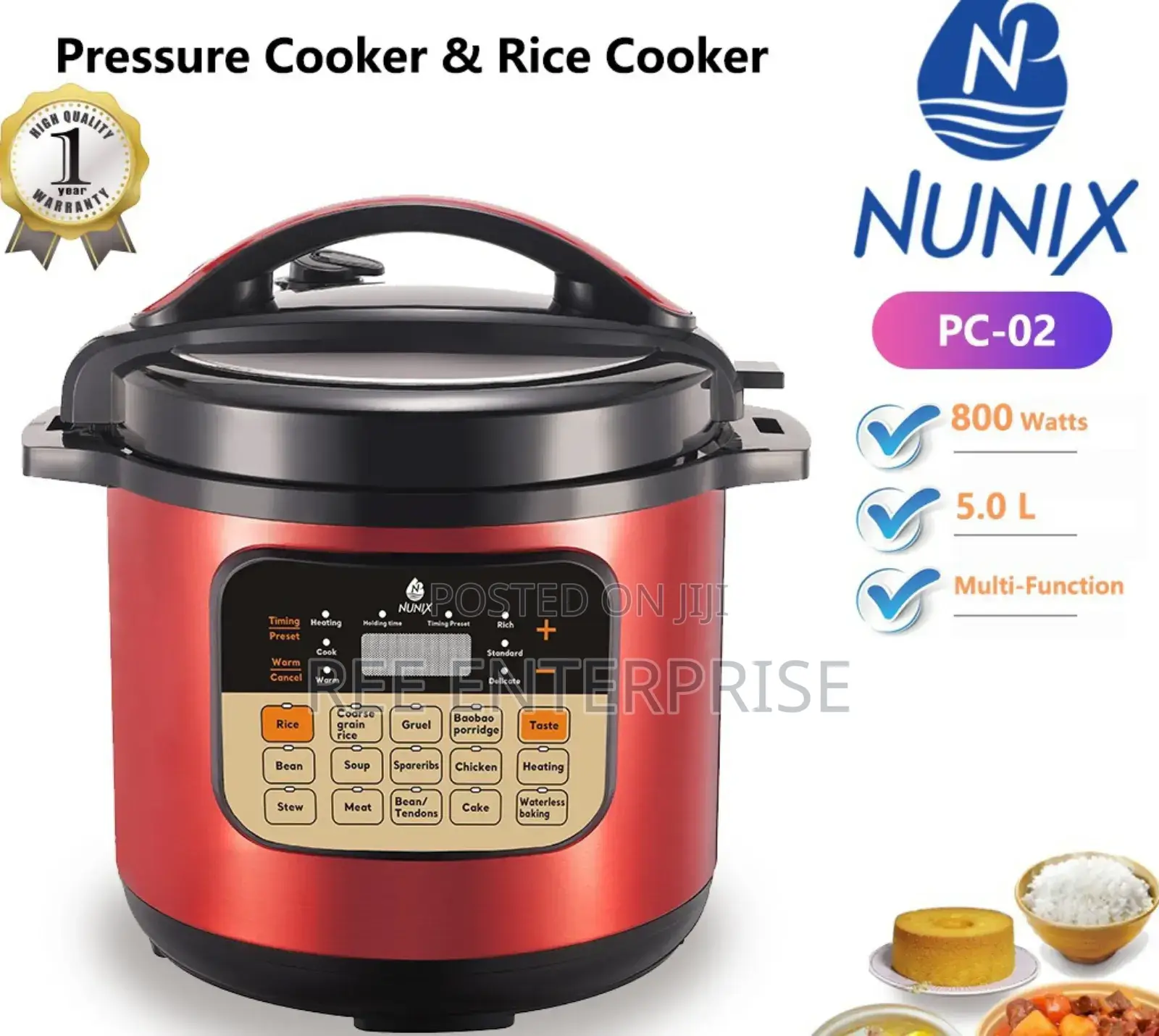 New in Pc-02 Electric Pressure Cooker Nunix
