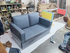 Black 2 Seater Modern Design Sofas