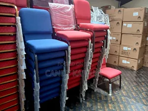 Elegant Stackable Church Chairs With Cushioned Seats
