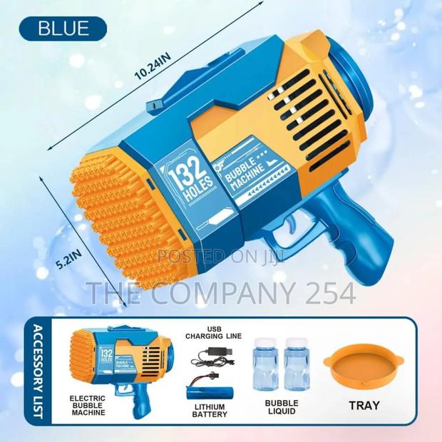 132 Holes Rechargeable Bubble Machine Now in Three Colours