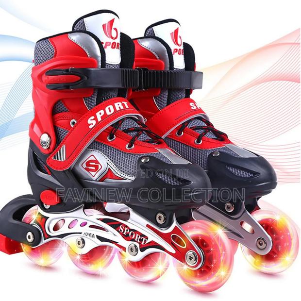 Adjustable Inline Skates Set With Helmet Protective Guards - thumbnail 4