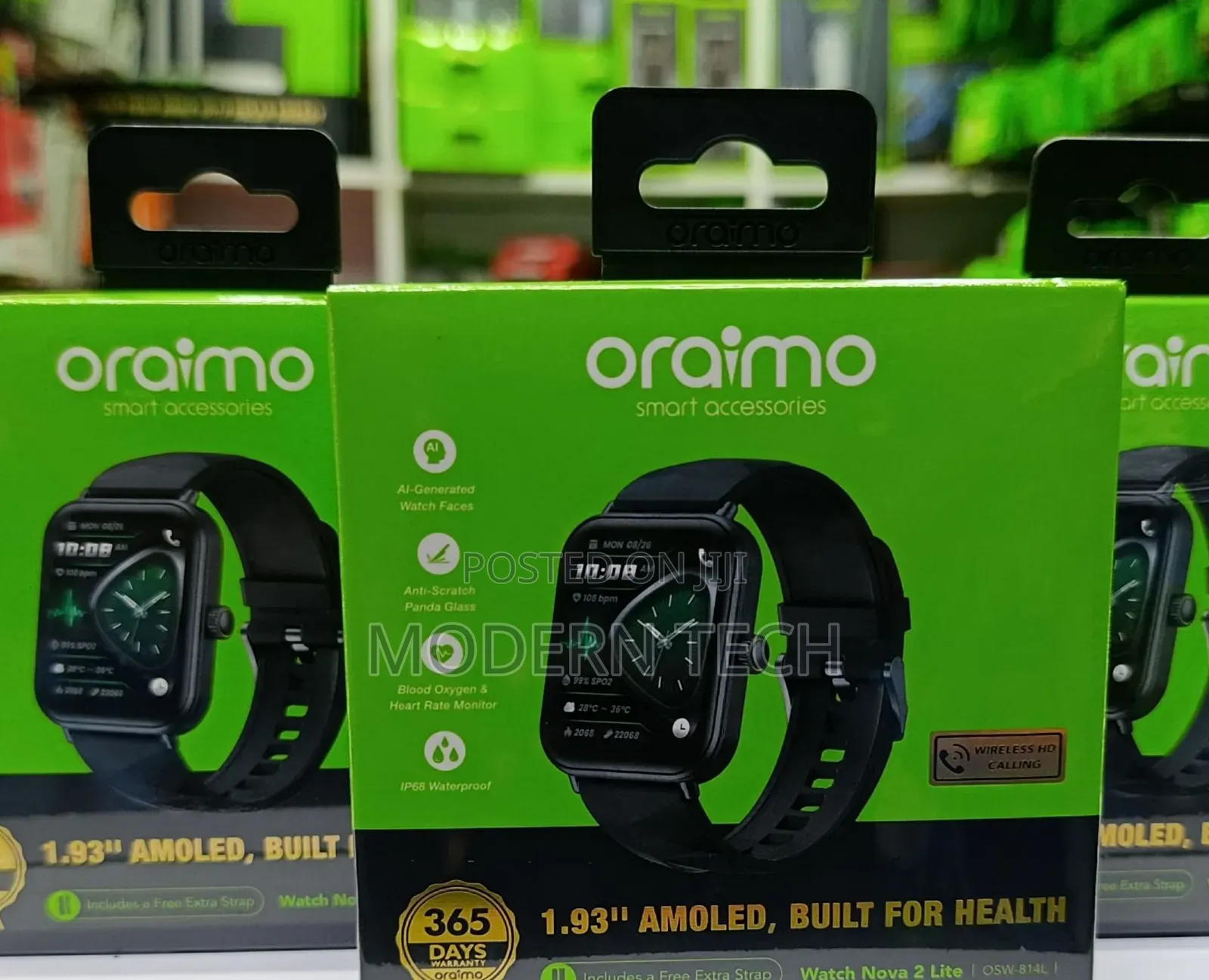 Oraimo Watch Nova 2 Lite 1.93 Amoled Small Display Smartwatch