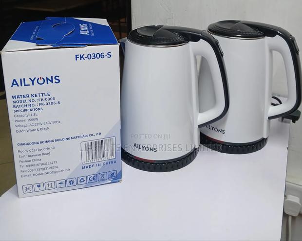 1500w Ailyons Water Kettle Fk-0306-S: Fast Safe Boiling