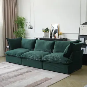 Home Sofa; Modern Home Furniture 3-Seat Fabric Sofa With Soft Cushions