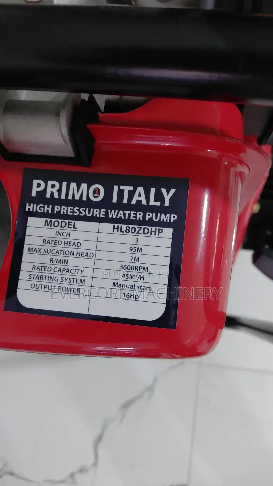 Primo Italy 16hp 3inch Diesel High-Pressure Water Pump 95m Head.