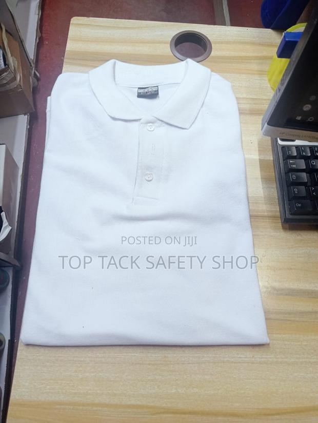 Plain Polo White T Shirt