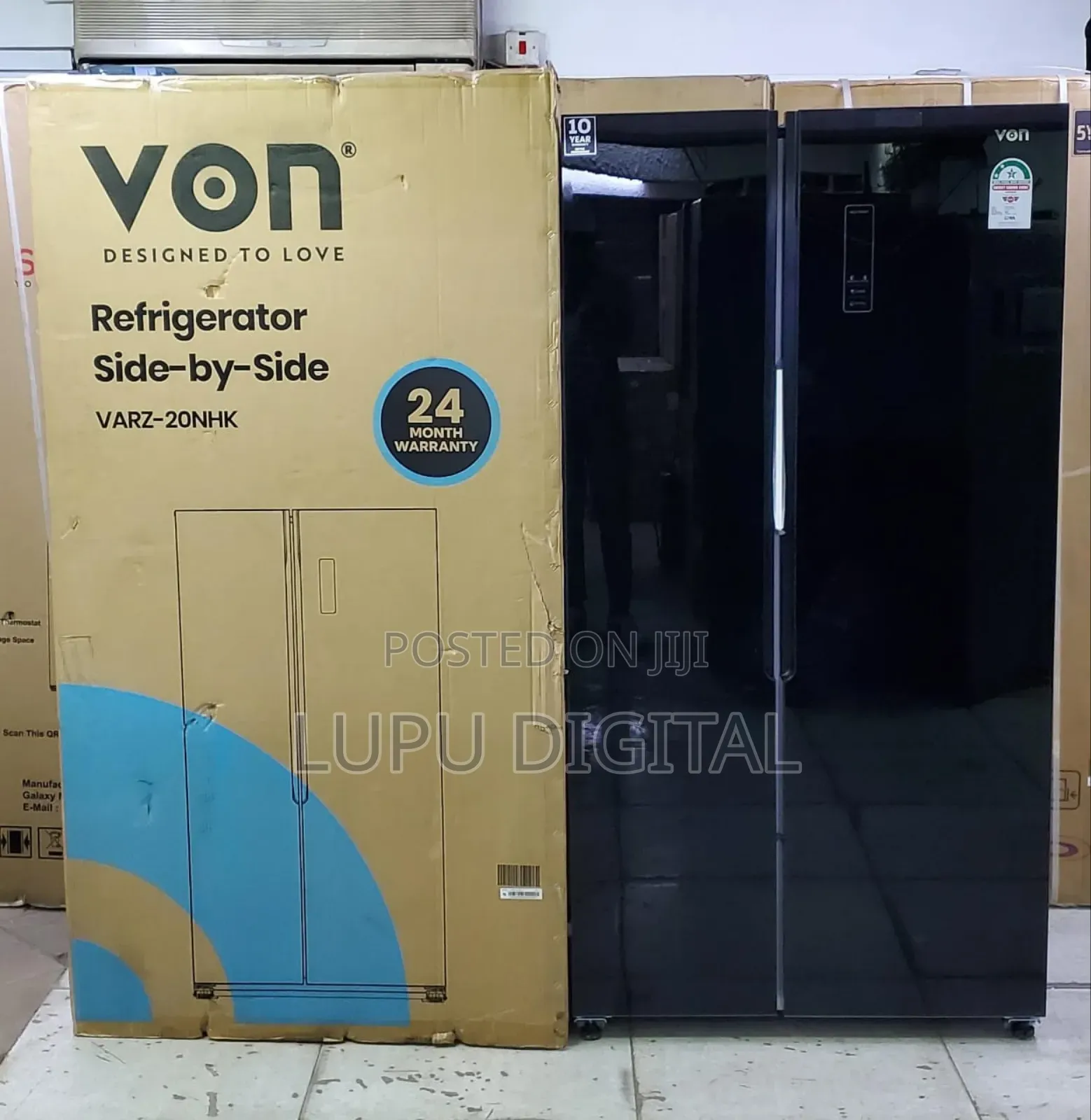 Von 429 Litres Side by Side Refrigerator