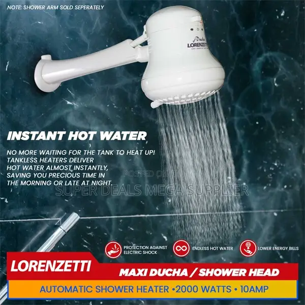 Lorenzetti Max Ducha Electric Shower Head Instant Water Heater 110v