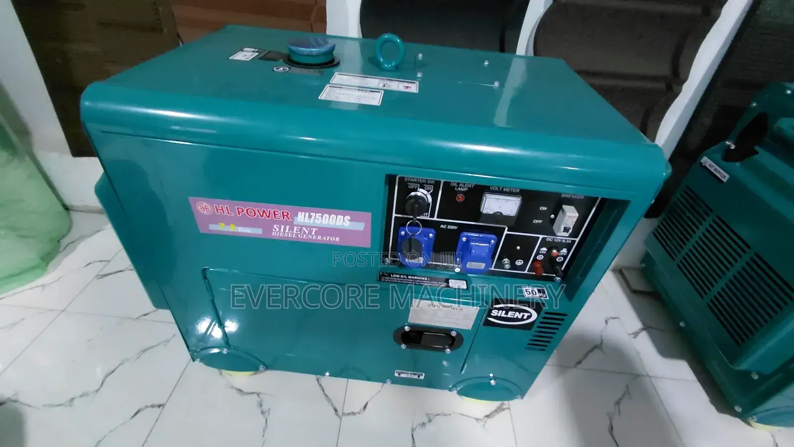 Hl Power 7.5kva Diesel Silent Generator Single Phase Output.
