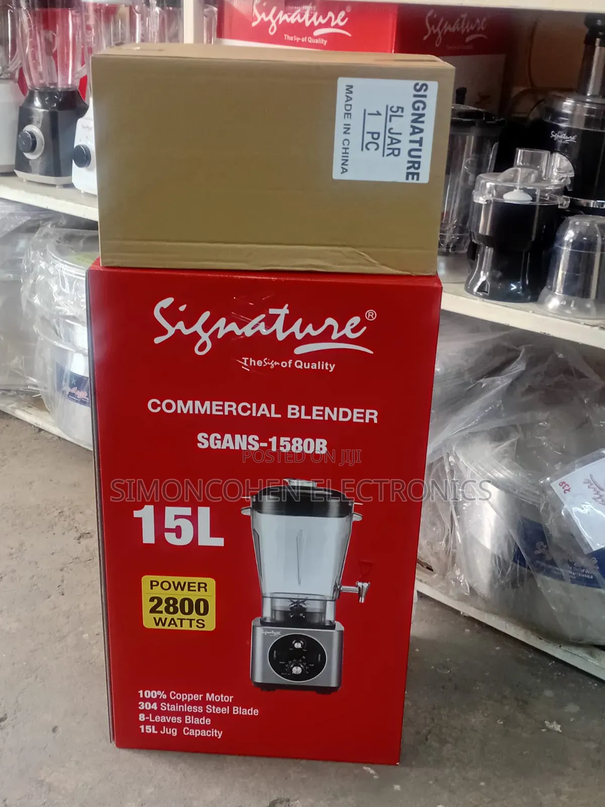 Signature 15l Commercial Blender 2800w With Extra 5l Jug