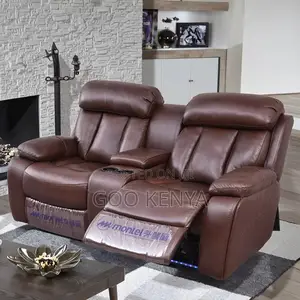Home Sofa; Reclining 2-Seater Leather Home Sofa