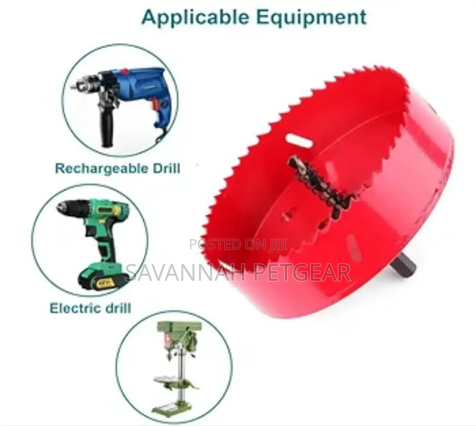 Bi-Metal Hole Cutter With Pilot Drill Bit, Hole Saw for Poultry Feeder
