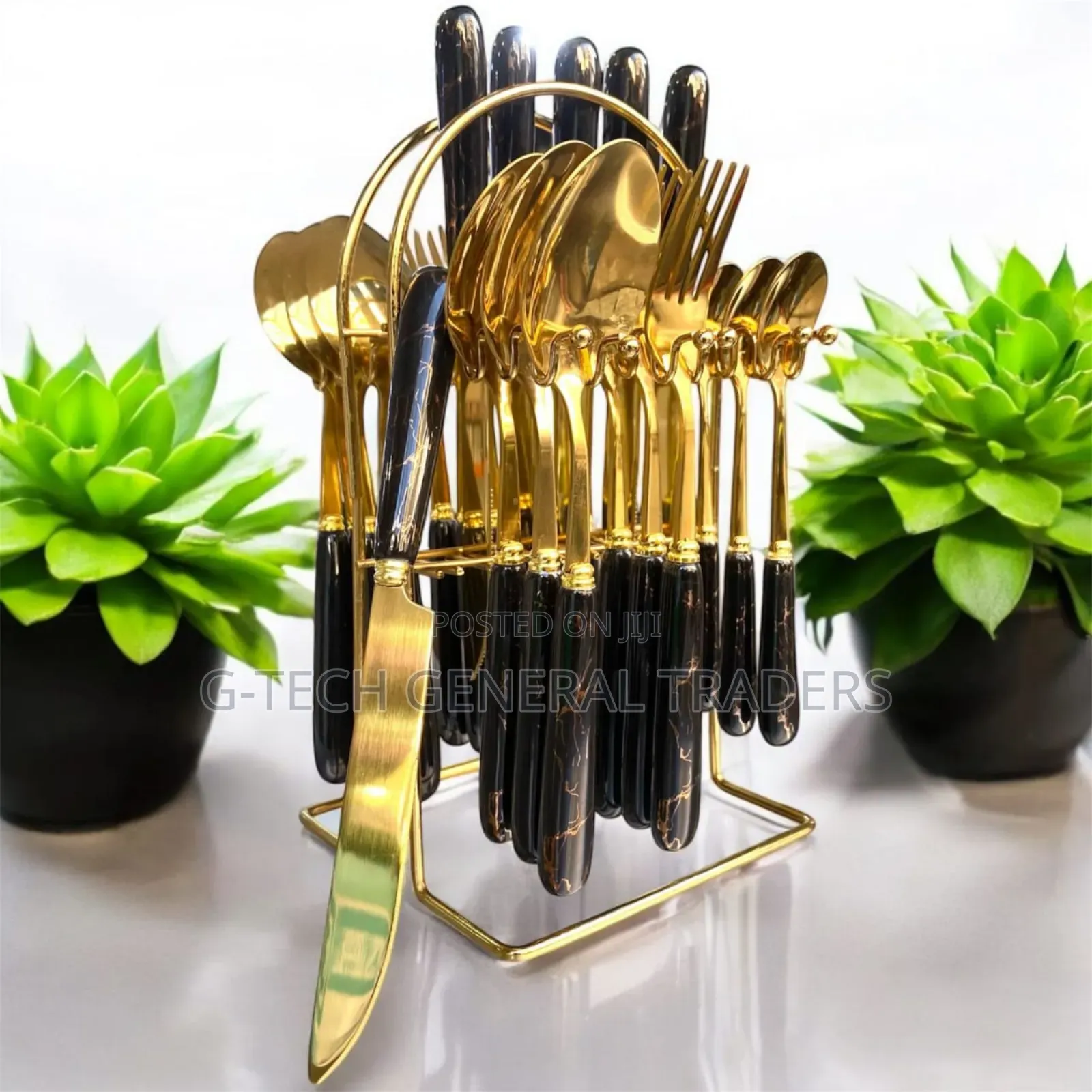 Generic 24pcs Golden Cutlery Set