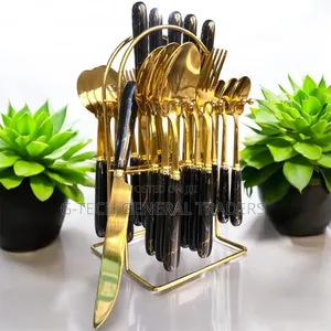 Generic 24pcs Golden Cutlery Set