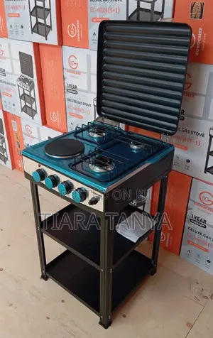 Eurochef 3 Gas and 1 Electric Standing Cooker With Shelves