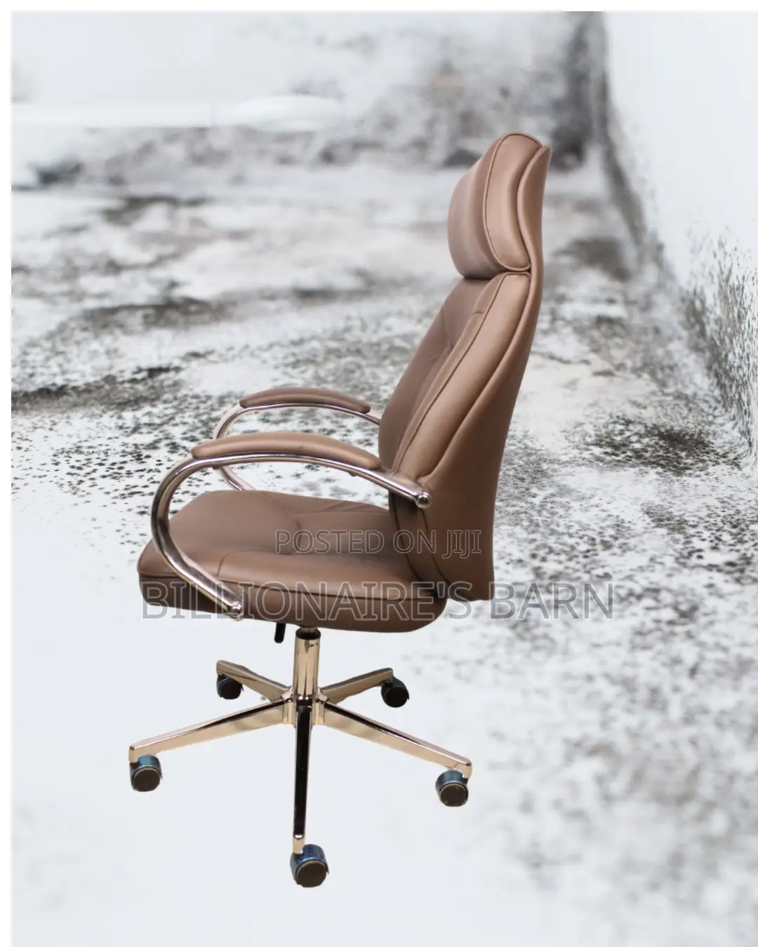Sleek Brown Executive Leather Office Chair