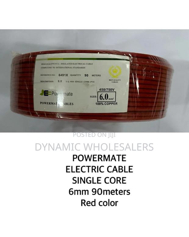 Powermate Electric Cable Single Core 6mm 90meters