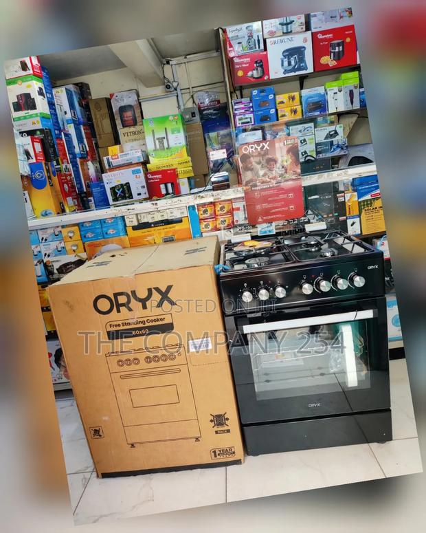 Oryx Standing Cooker, 3 Gas Pool Jet Burners, 4 Function Electric Oven - main view