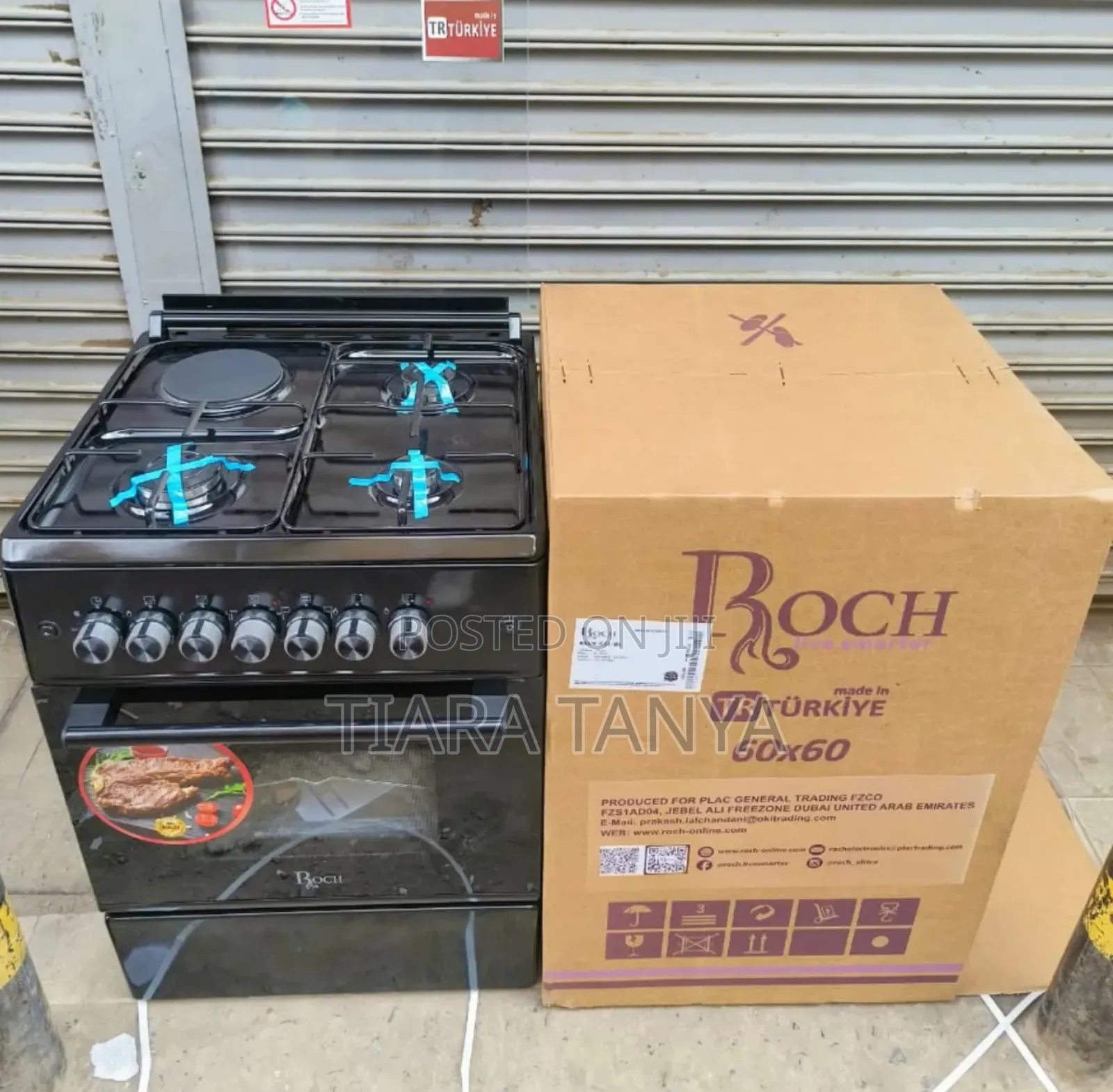 Roch 3 Gas and 1 Electric Hot Plate Auto Ignition Free Standing Cooker