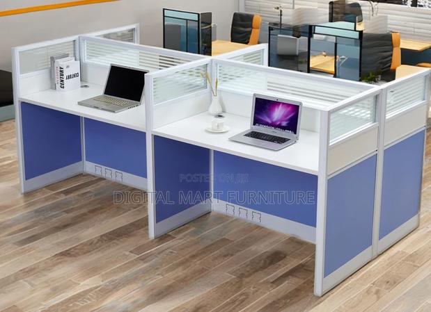 Office Workstation : 4 Way Blue Extra Smart Office Workstation