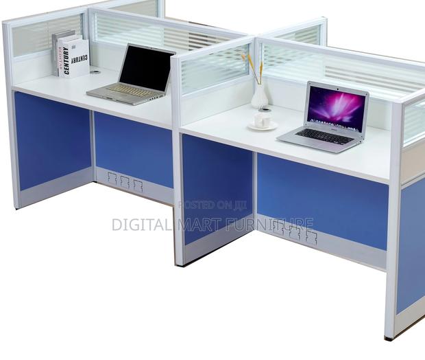Office Workstation : 4 Way Blue Extra Smart Office Workstation - thumbnail 3