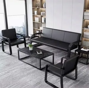 Office Furniture; Comfortable {5-Seater} Office Reception Sofa Seating