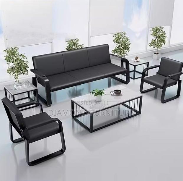 Office Furniture; Comfortable {5-Seater} Office Reception Sofa Seating - thumbnail 4