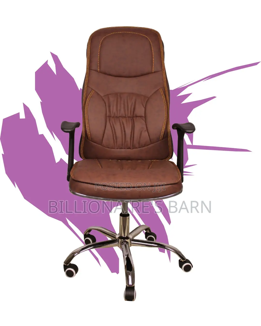 Heavy-Duty Ergonomic Executive Leather Chair | High-Density Foam Seat