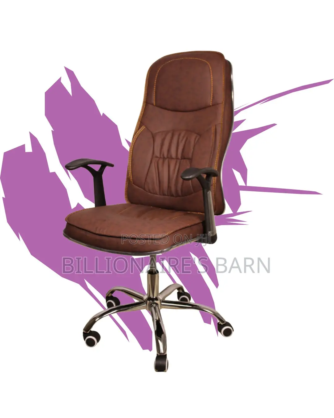 Heavy-Duty Ergonomic Executive Leather Chair | High-Density Foam Seat