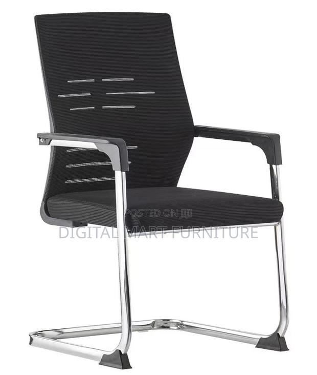 Office Chair: Black Sharp Arms Office Chair - thumbnail 2