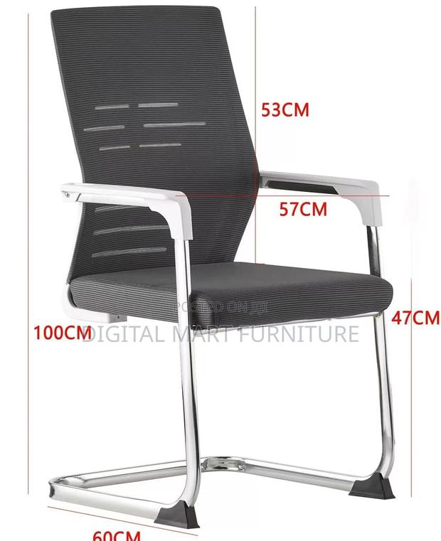 Office Chair: Black Sharp Arms Office Chair - thumbnail 5