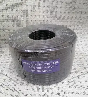 Quality CCTV 200m Rg59 Coaxial Cable With Power Reel Black
